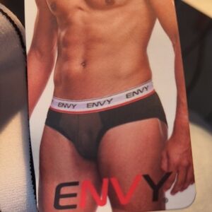 Envy Black Briefs with White Waistband